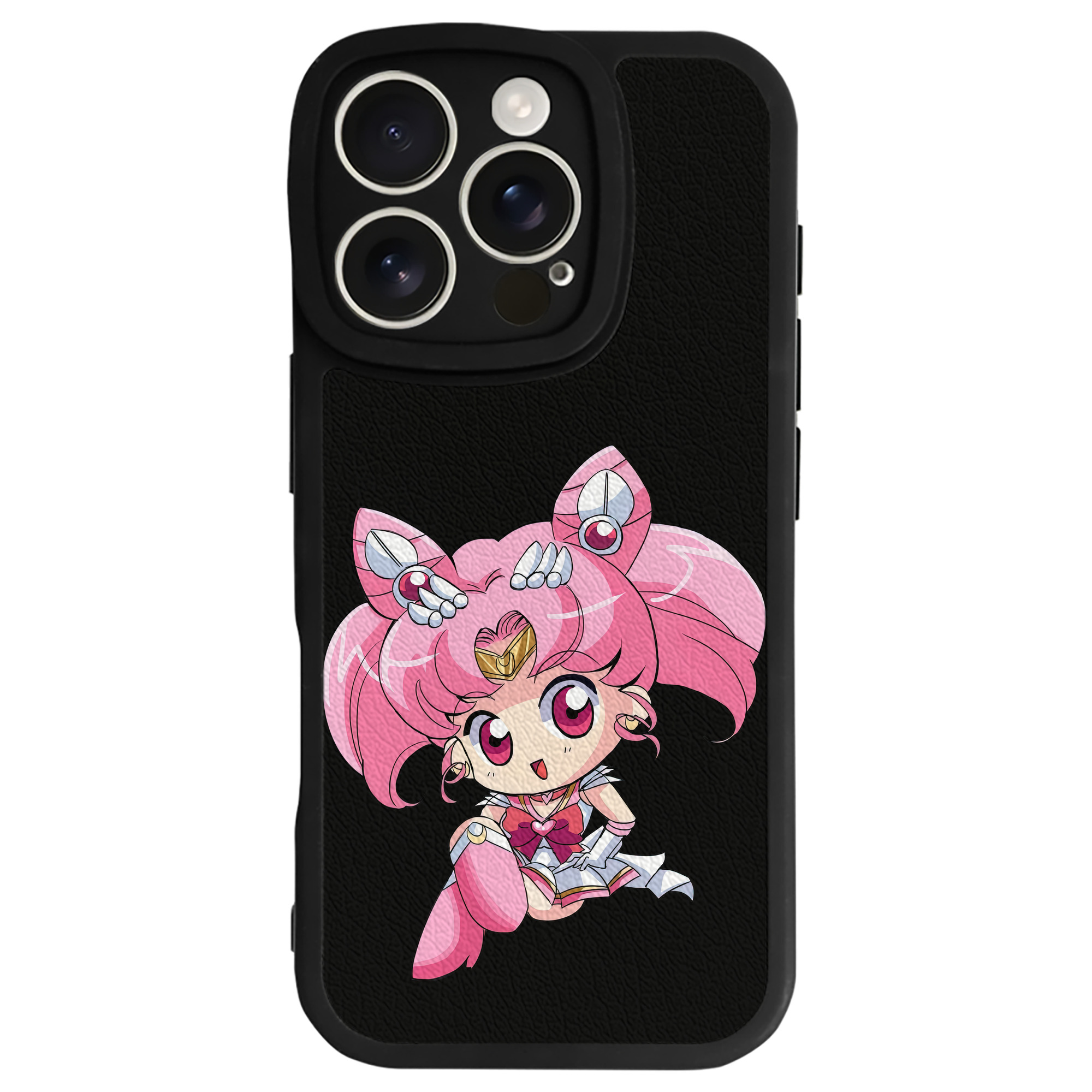 （画像用） 美少女戦士セーラームーン ちびうさ Sailor Moon Chibiusa Tsukino Usagi Small Lady Serenity 【iPhone 16シリーズ対応】シリコンスマホケース（レザー調） 材質：シリコン